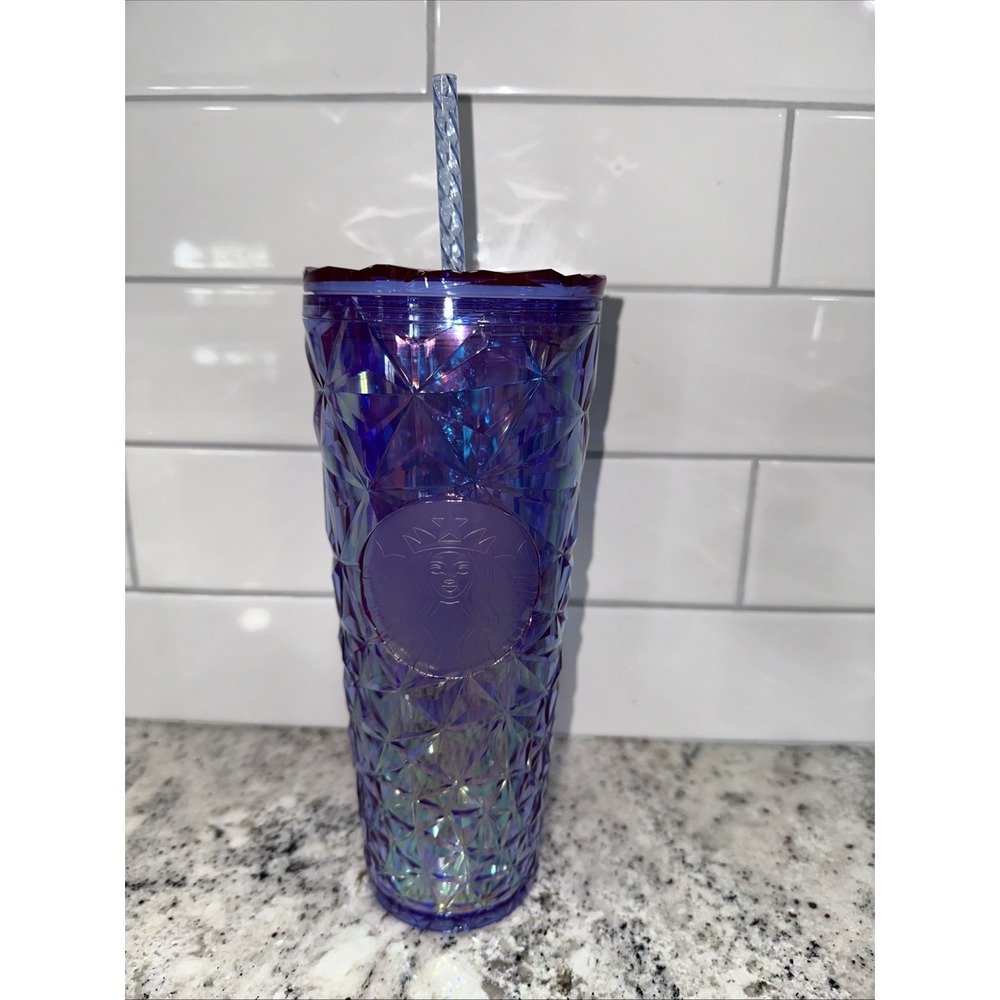 Starbucks Spring‎ 2024 Iridescent Periwinkle Prism Venti Tumbler Cold Cup NWT